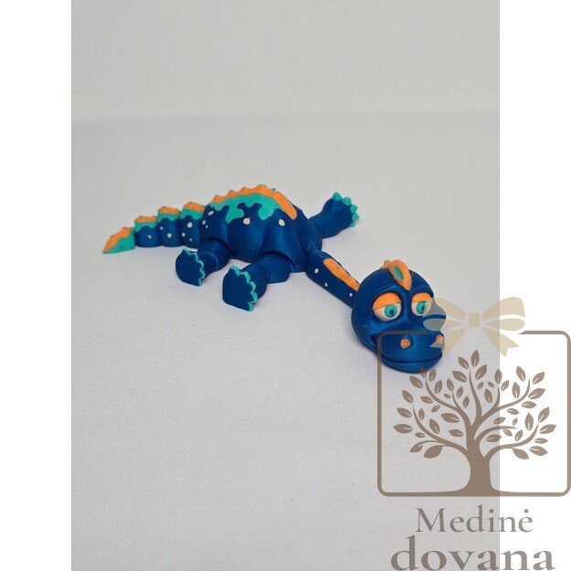 Dinozauras ilgakaklis – lankstus 3D spausdintas žaisliukas vaikams