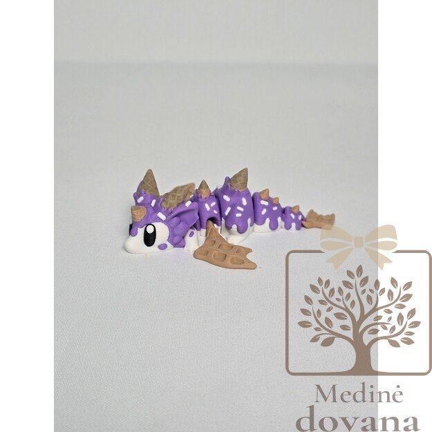 Vaflinis Drakonas – lankstus 3D spausdintas fantazijos žaislas vaikams