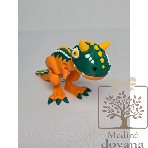 Raguotas dinozauras – lankstus 3D spausdintas žaisliukas vaikams