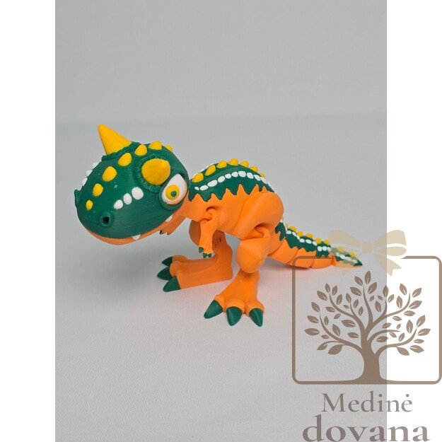 Raguotas dinozauras – lankstus 3D spausdintas žaisliukas vaikams