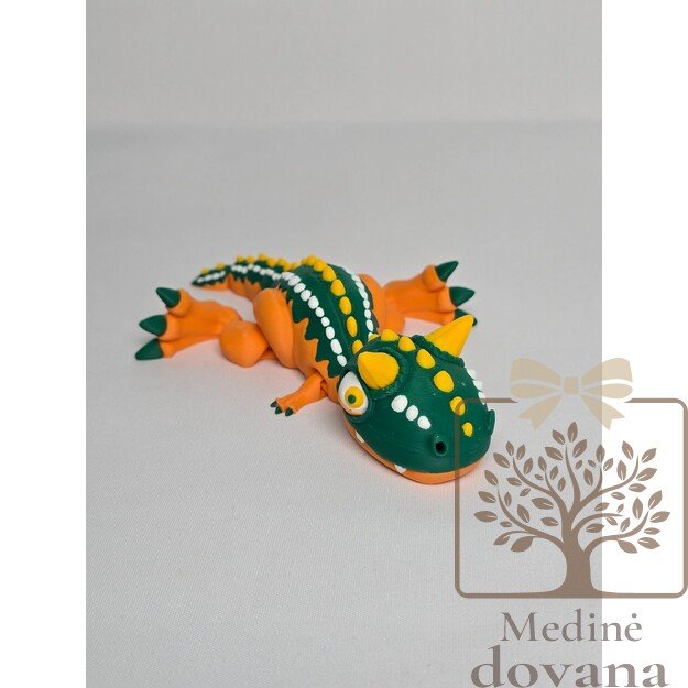 Raguotas dinozauras – lankstus 3D spausdintas žaisliukas vaikams
