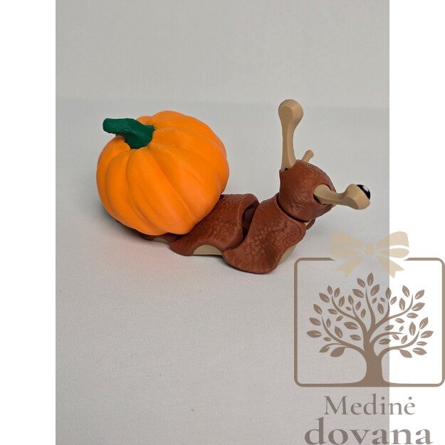 Sraigė su moliūgu – lanksti 3D spausdinta figūrėlė vaikams 1