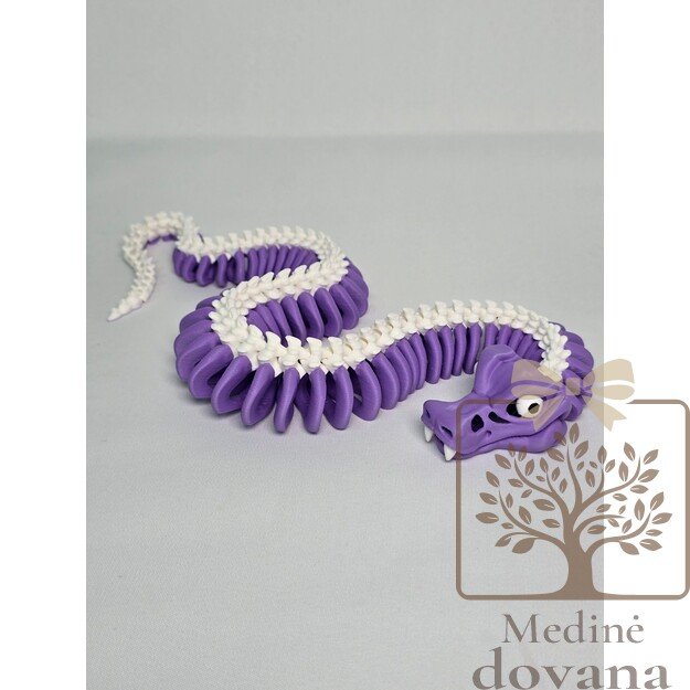 Gyvatės skeletas – lanksti 3D spausdinta figūrėlė vaikams