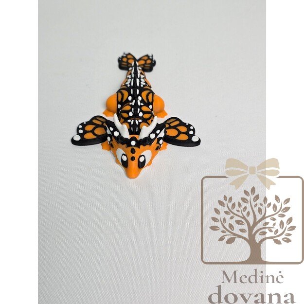 Drugelio Drakonas – lankstus 3D spausdintas fantazijos žaislas vaikams