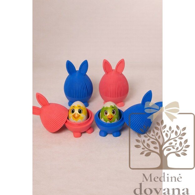 Velykinis staigmenos kiaušinis su zuikio dėžute – saldainiams ar dovanai vaikams