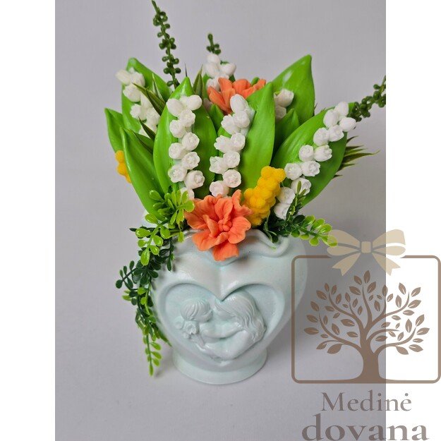 Pakalnutės mamos ir vaiko vazonėlyje