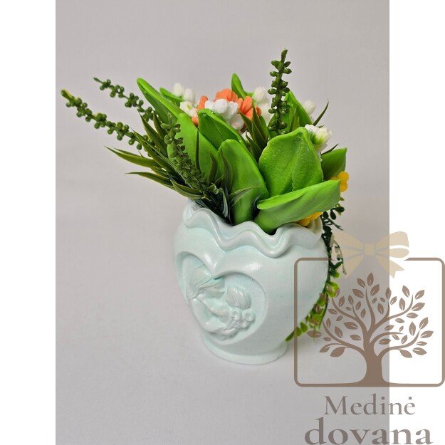 Pakalnutės mamos ir vaiko vazonėlyje