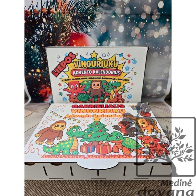 Personalizuotas Advento kalendorius vaikams – 24 judantys žaisliukai