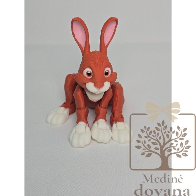 Zuikutis – lankstus 3D spausdintas žaisliukas vaikams