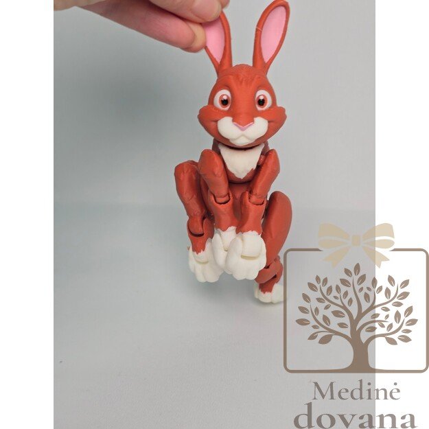 Zuikutis – lankstus 3D spausdintas žaisliukas vaikams