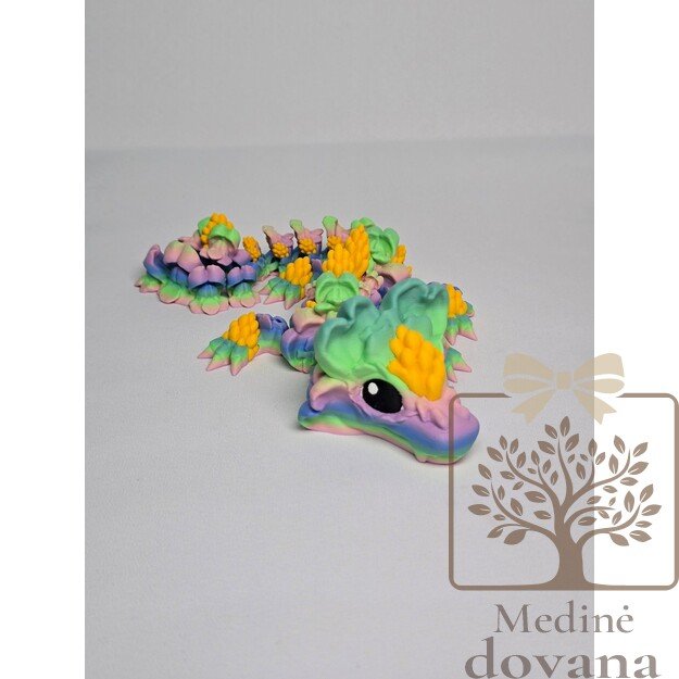 Žydintis Miško Drakonėlis – lanksti 3D spausdinta figūrėlė vaikams