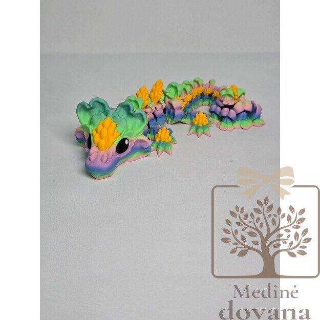 Žydintis Miško Drakonėlis – lanksti 3D spausdinta figūrėlė vaikams