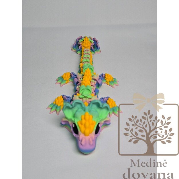 Žydintis Miško Drakonėlis – lanksti 3D spausdinta figūrėlė vaikams