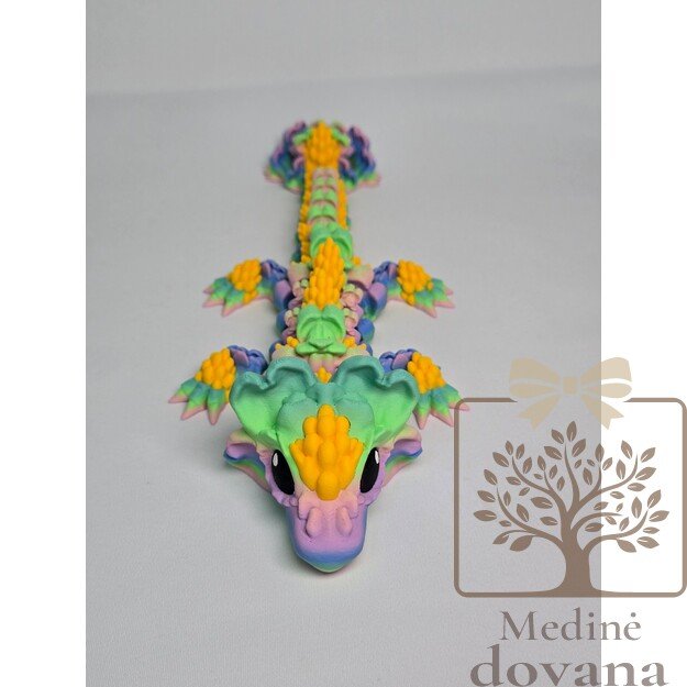 Žydintis Miško Drakonėlis – lanksti 3D spausdinta figūrėlė vaikams