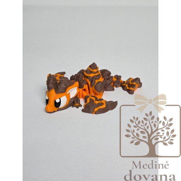 Lavos Drakonas – lankstus 3D spausdintas fantazijos žaislas vaikams