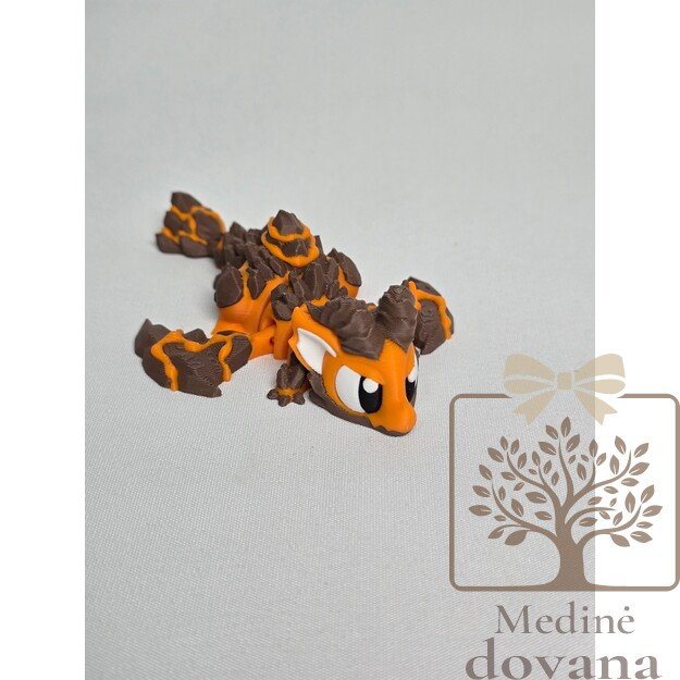 Lavos Drakonas – lankstus 3D spausdintas fantazijos žaislas vaikams