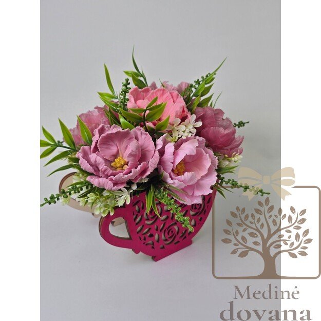 Dekoratyvinio muilo tulpių puokštė