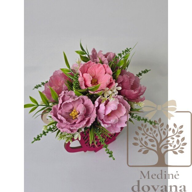 Dekoratyvinio muilo tulpių puokštė