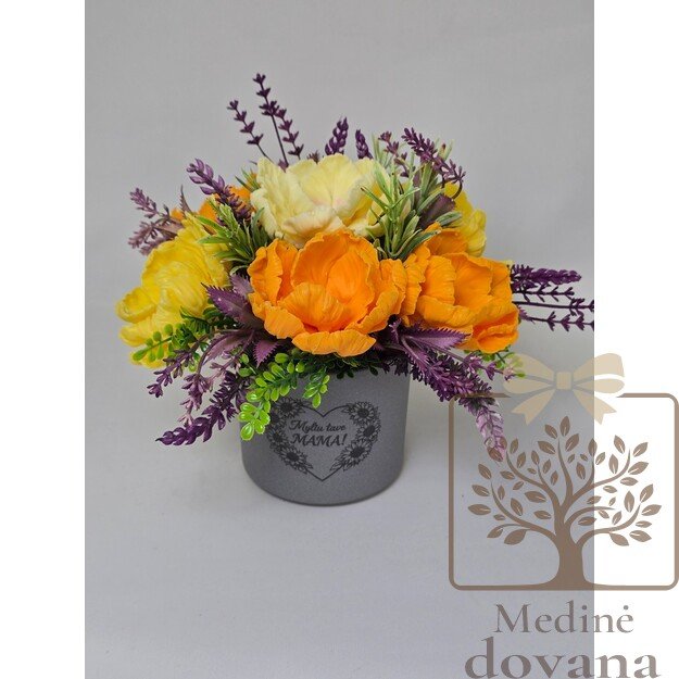 Ryški muilo gėlių kompozicija Mamai