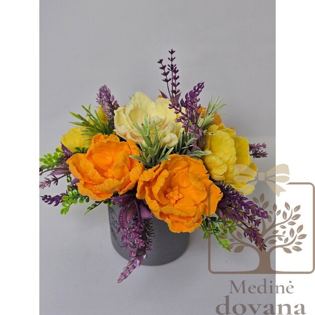 Ryški muilo gėlių kompozicija Mamai