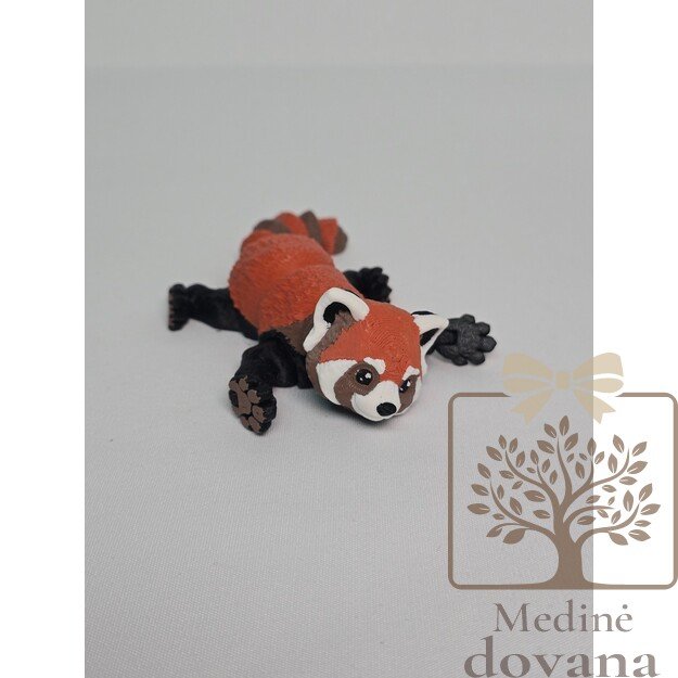 Raudonoji panda – lankstus 3D spausdintas žaisliukas vaikams