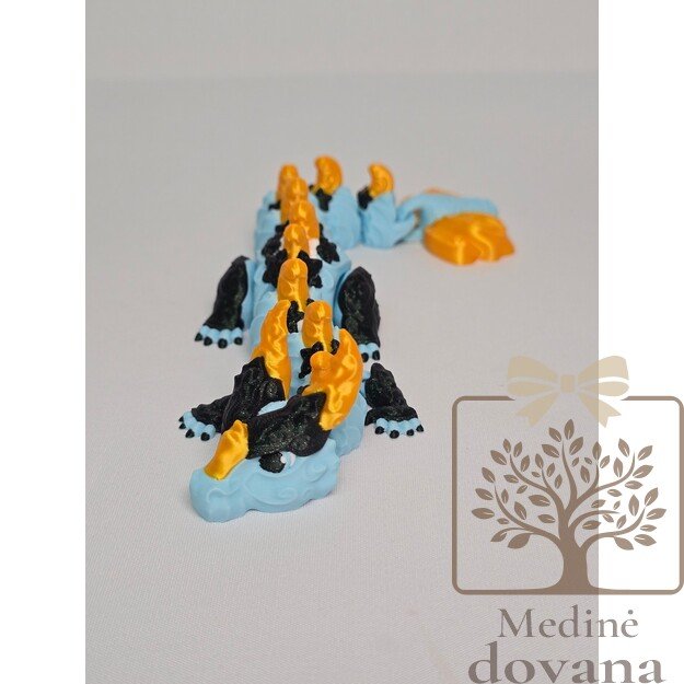 Žvaigždžių Liepsnos Drakonas – lankstus 3D spausdintas drakonas vaikams