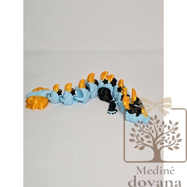 Žvaigždžių Liepsnos Drakonas – lankstus 3D spausdintas drakonas vaikams