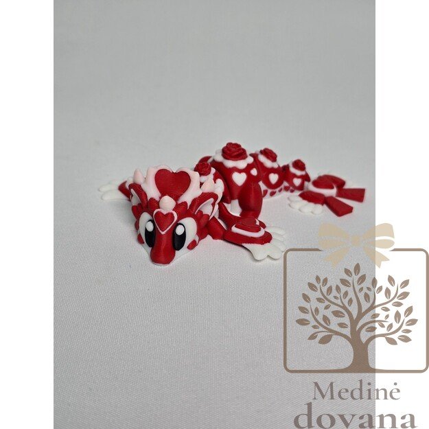 Meilės Drakonas – lankstus 3D spausdintas fantazijos žaislas