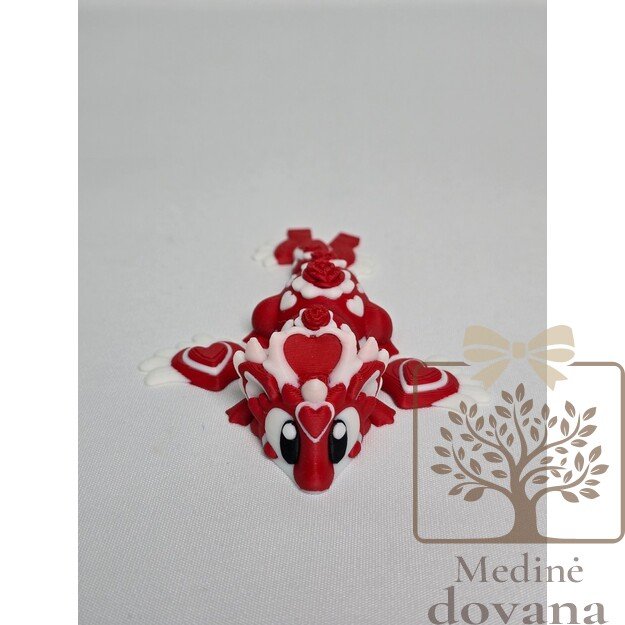 Meilės Drakonas – lankstus 3D spausdintas fantazijos žaislas