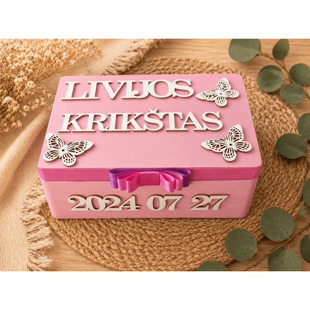 Krikštadėžė Drugeliai