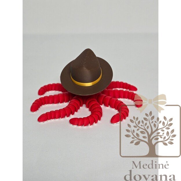 Aštuonkojis su kepure – lankstus 3D spausdintas žaisliukas vaikams