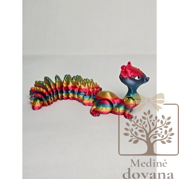 Vaivorykštinė lapė – lanksti 3D spausdinta figūrėlė vaikams 1