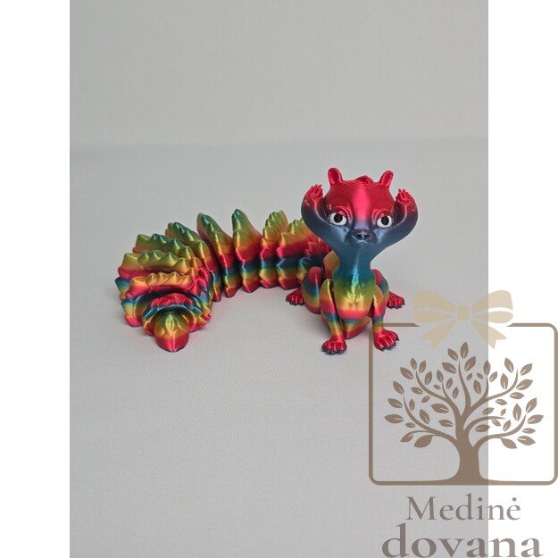 Vaivorykštinė lapė – lanksti 3D spausdinta figūrėlė vaikams 2