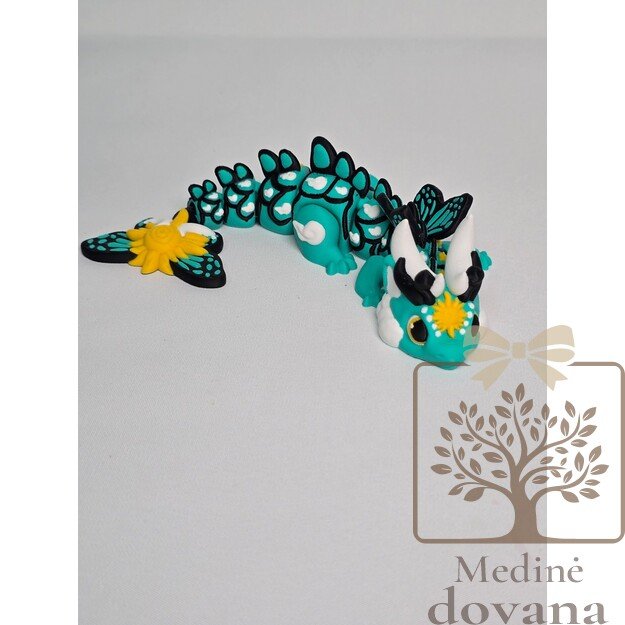 Saulės Sparnų Drakonas – lanksti 3D spausdinta figūrėlė vaikams