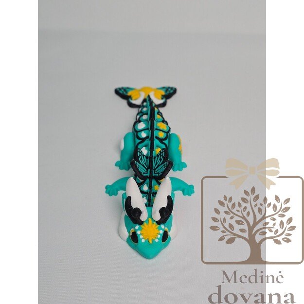 Saulės Sparnų Drakonas – lanksti 3D spausdinta figūrėlė vaikams