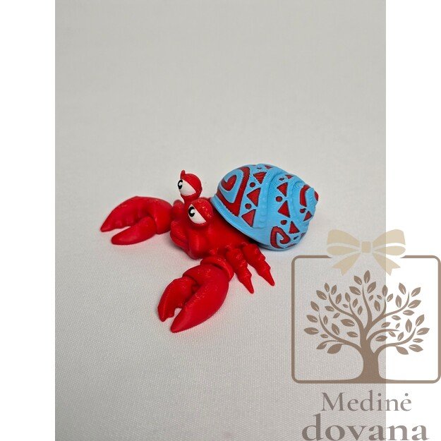 Tattoo Krabas – lankstus 3D spausdintas jūros žaislas