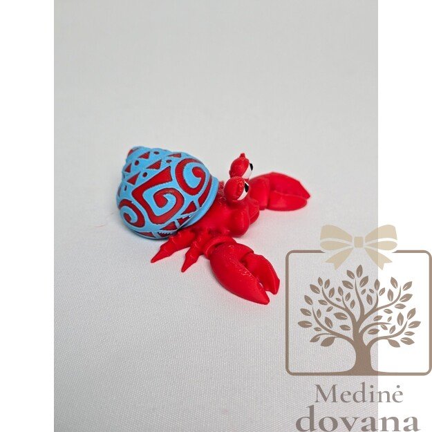 Tattoo Krabas – lankstus 3D spausdintas jūros žaislas