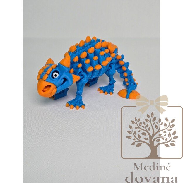 Skeletinis Ankilozauras – lanksti 3D spausdinta figūrėlė vaikams