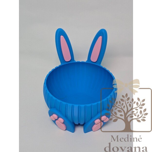 Velykų Kiškučio Krepšelis – 3D Spausdintas Dubenėlis Saldumynams ir Staigmenoms