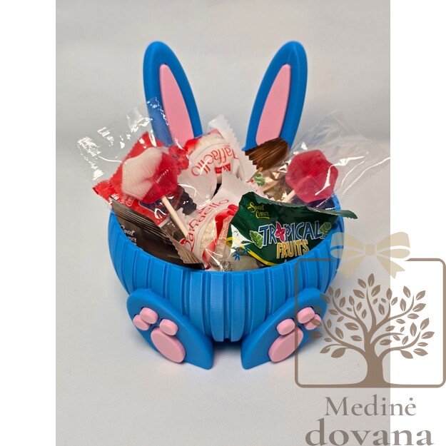 Velykų Kiškučio Krepšelis – 3D Spausdintas Dubenėlis Saldumynams ir Staigmenoms 1