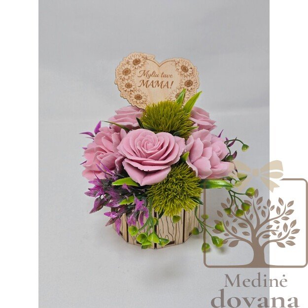 Muilo gėlių kompozicija „Myliu tave, MAMA!“ – elegantiška dovana mamai