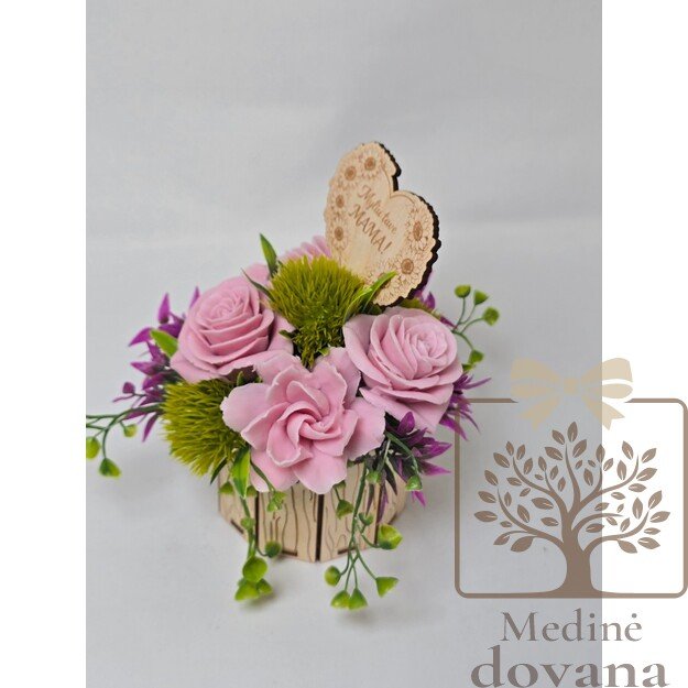 Muilo gėlių kompozicija „Myliu tave, MAMA!“ – elegantiška dovana mamai