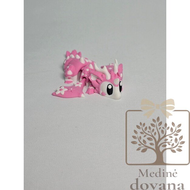 Sakuros Drakonas – išskirtinis lankstus 3D spausdintas fantazijos žaislas