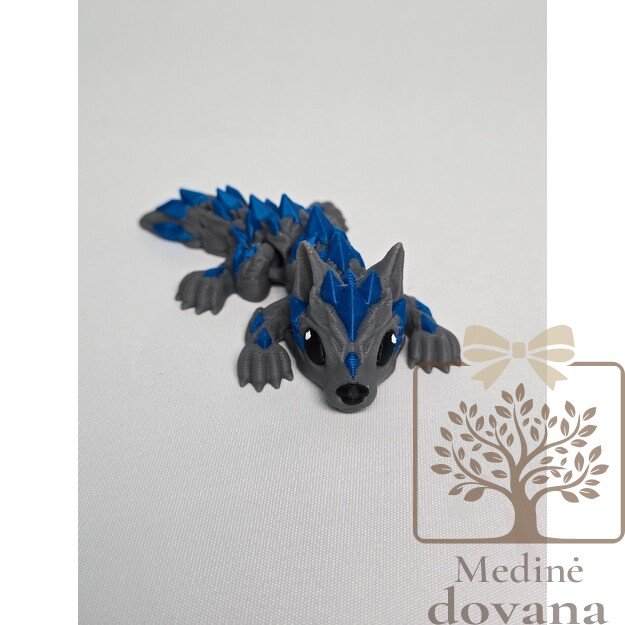 Kristalinis Vilkas – lanksti 3D spausdinta figūrėlė vaikams