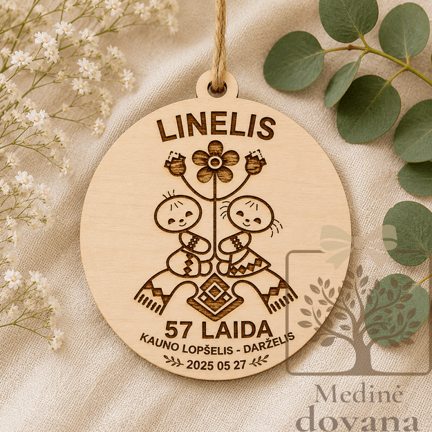 Personalizuotas medinis medalis su jūsų logotipu
