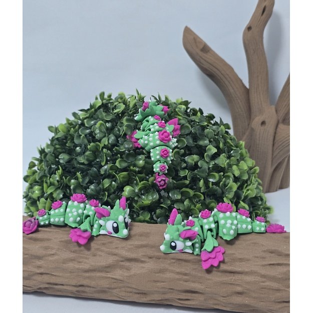 Judantis 3D drakoniukas „Kaktuso žiedas“