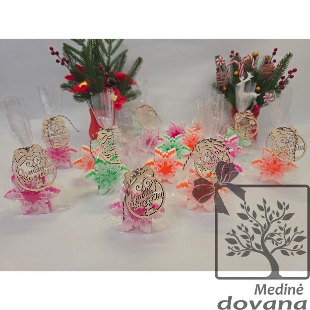 Spalvinga Kalėdinė muilo snaigė