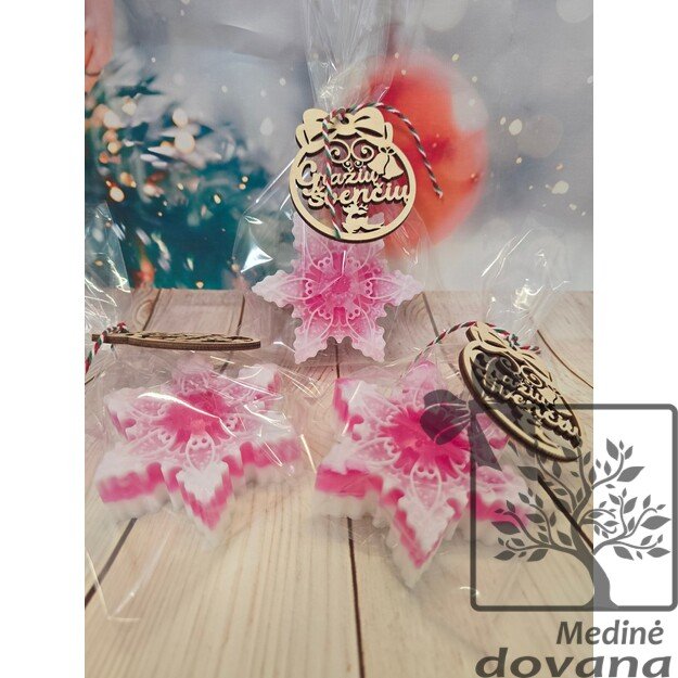 Spalvinga Kalėdinė muilo snaigė 1