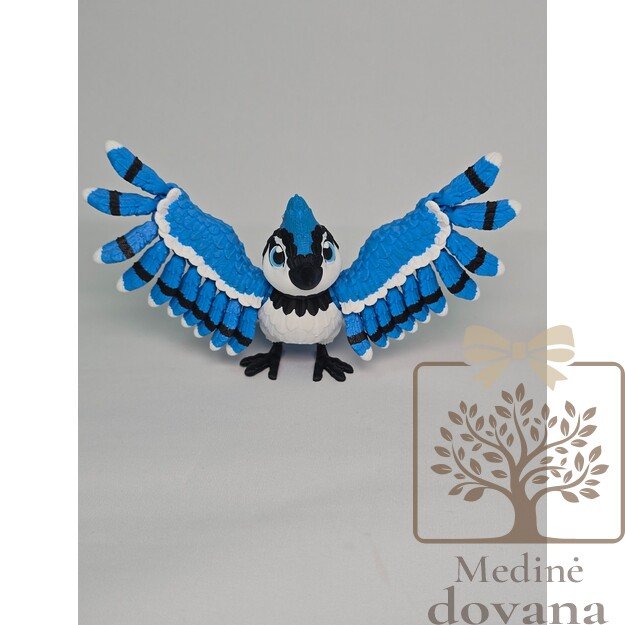 Mėlynasis kėkštas – lanksti 3D spausdinta paukščio figūrėlė vaikams