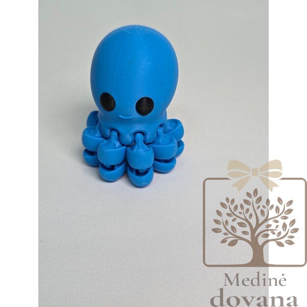 Mėlynasis Aštuonkojis – lankstus 3D spausdintas žaisliukas vaikams